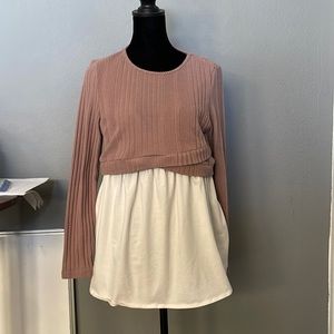 Mauve maternity shirt
